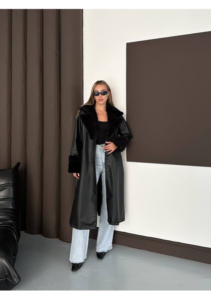 Kürklü Deri Trenç