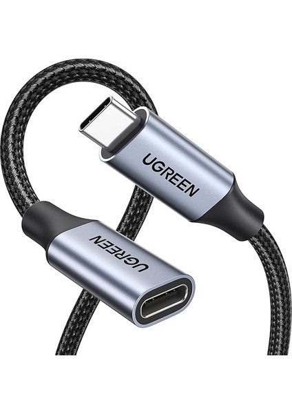 Gen2 100 W Thunderbolt 3 Type-C To Type-C Örgülü Uzatma Kablosu 50 cm