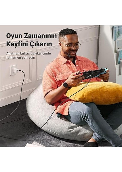 Gen2 100 W Thunderbolt 3 Type-C To Type-C Örgülü Uzatma Kablosu 50 cm modelleri