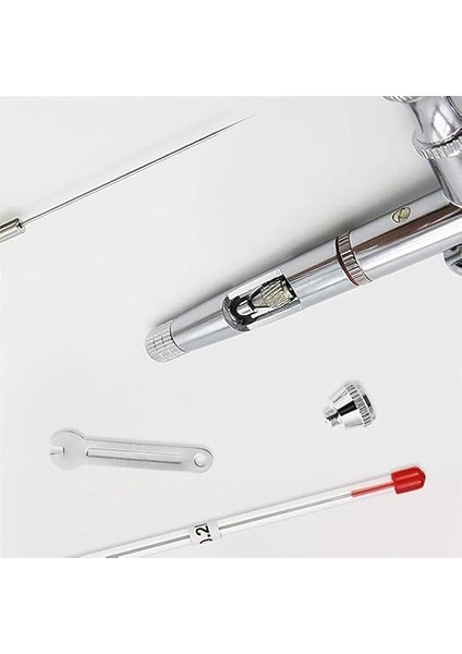Airbrush Püskürtücü Temizleme Onarım Aracı Kiti Paslanmaz Çelik Iğne Fırça Seti 0.2mm, 0.3mm, 0.5mm Iğne fırsatları