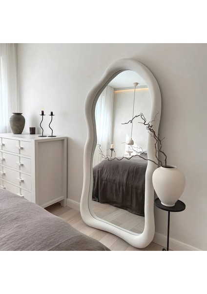 Büyük Boy Kumaş Çerçeveli Asimetrik Boy Aynası 170CM x 80CM modelleri