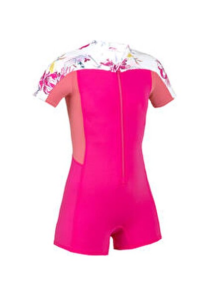 Çocuk Şortlu Mayo Esnek Çabuk Kurur Kum Tutmaz Şık Ön Kısmı Fermuarlı Etekle Giyilir