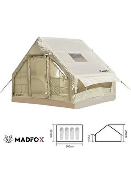 Madfox Bigless Glamping Cotton Inflatable Şişme Çadır [ Baca Çıkışlı ] modelleri