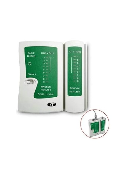 Network Tester RJ11 RJ45 Cat Internet Kontrol Test Cihazı LED Işıklı 4523 modelleri