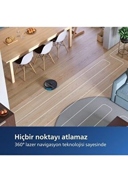 3ü 1 Arada Islak Kuru ve Moplu Premium Akıllı Robot Süpürge, 230DK - Gelişmiş Performans