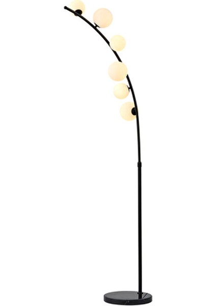 Felin Siyah 6 Cam Başlıklı Deve Boynu Lambader fiyatları