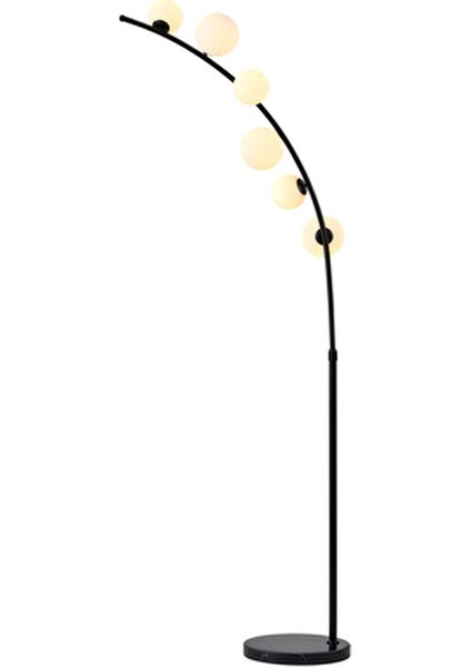 Felin Siyah 6 Cam Başlıklı Deve Boynu Lambader modelleri