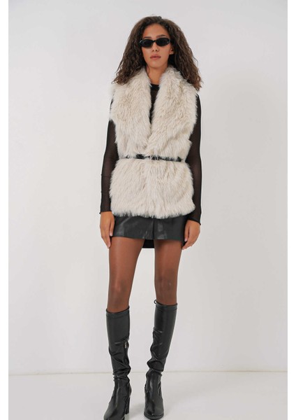 Kadın Kürklü Yelek Taş fiyatları