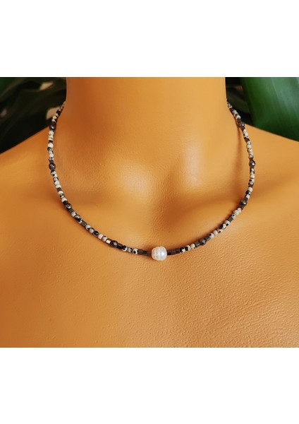 Inci Ceyt ve Hematit Doğal Taş Kolye – Nazar Koruyucu, Enerji Dengeleyici, Şık El Yapımı Kolye fiyatları