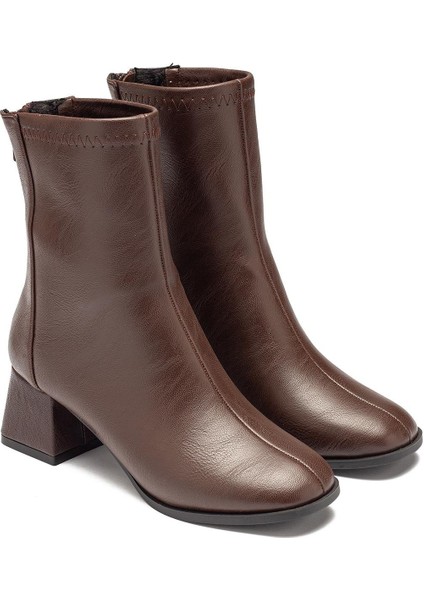 Kadın Fermuarlı Günlük Topuklu Bot 4210