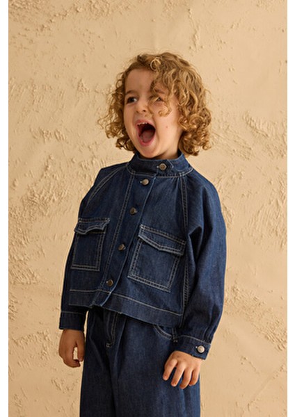 Bomber Denim Ceket Koyu Mavi modelleri