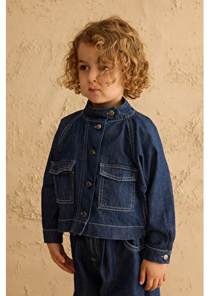 Bomber Denim Ceket Koyu Mavi fırsatları