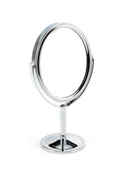 Oval Masaüstü Ayaklı 360° Dönebilen, Işyeri, Seyahat Için Mini Krom Ayna 15X25CM fiyatları