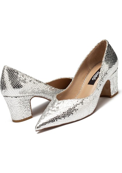Kadın Yılan Desenli Gündelik Topuklu Ayakkabı 5000 modelleri