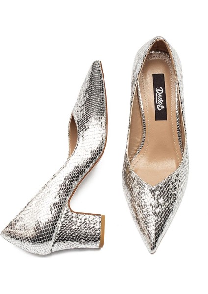 Kadın Yılan Desenli Gündelik Topuklu Ayakkabı 5000 fırsatları