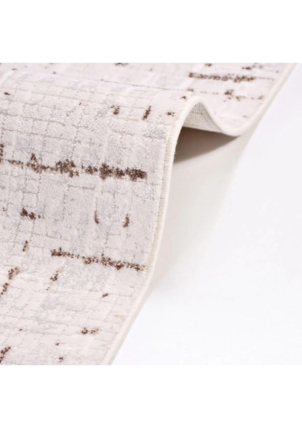 Caivano Modern Krem Akrilik Makine Halısı modelleri