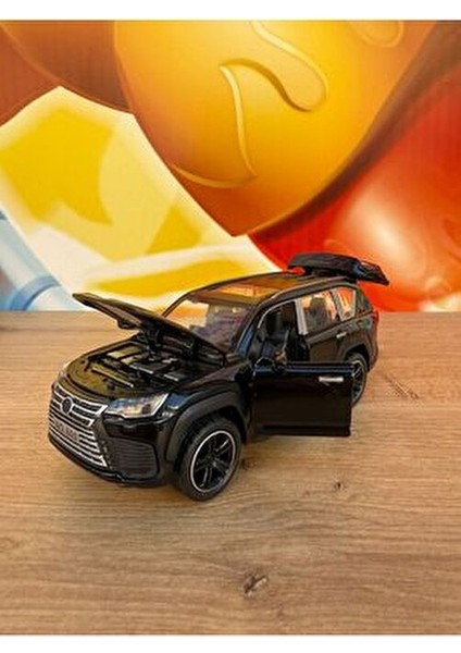 Lexus Jip Diecast Model Araba Oyuncak Lexus 570 Model Diecast Kapıları Açılan Araba Sesli Işıklı