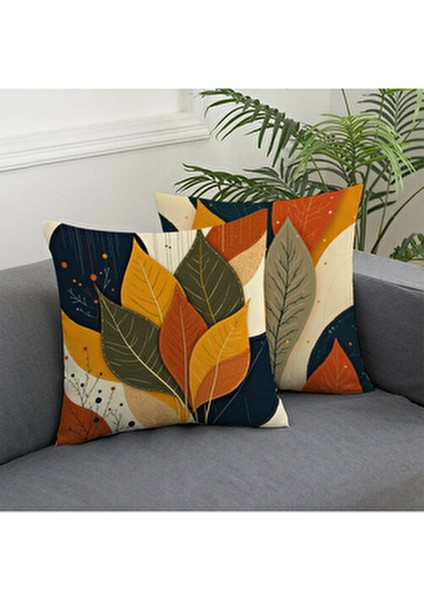 2 Li Kombin Yaprak Desenli 3 Boyutlu Dijital Baskılı Kırlent Kılıfı fiyatları