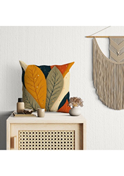 2 Li Kombin Yaprak Desenli 3 Boyutlu Dijital Baskılı Kırlent Kılıfı fırsatları