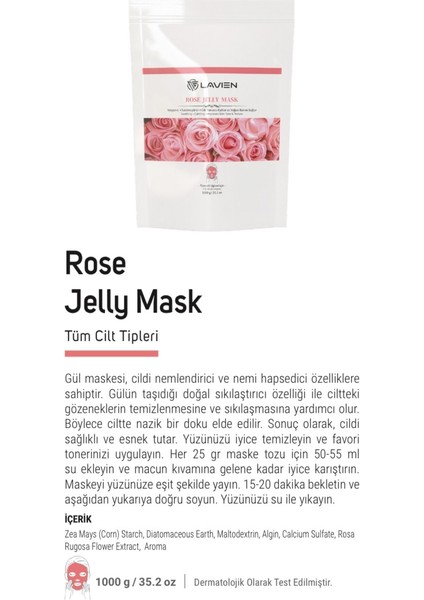 Lavıen Toz Maske Rose Gül 1 kg
