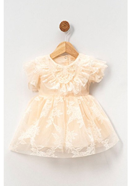 Kız Bebek Elbise Kız Çocuk Elbise Doğum Günü Parti Düğün Elbise Kısa Kollu Astarlı Elbise