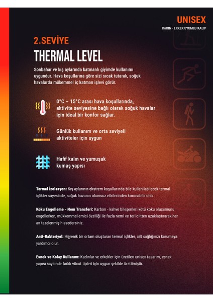 Vücuda Oturan Içlik Unisex Termal Atlet– Siyah / Beyaz, Isı Koruyucu İÇLIK-9260