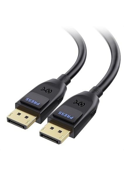 Matters [vesa Sertifikalı] 40 Gbps Displayport 2.1 Kablo 2 M/6,6 Ft, DP40 Kablo 8k 120hz, 4K 240hz Siyah Freesync, G-Sync ve Hdr, Oyun Monitörü, Pc, Rtx 4080/4090, Rx 7900 Için