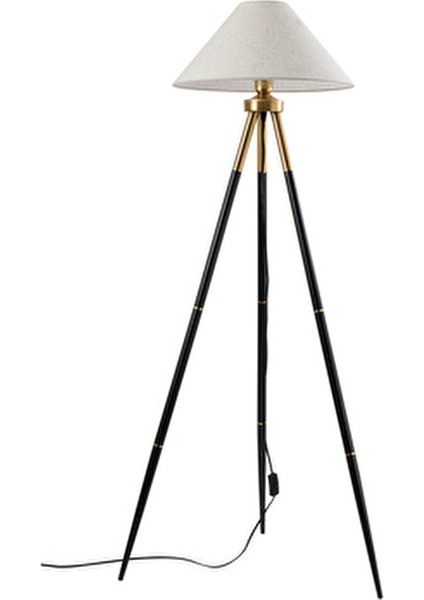 Cosby Siyah-Eskitme Kaplamalı Tripod Metal 3 Ayaklı Lambader fırsatları