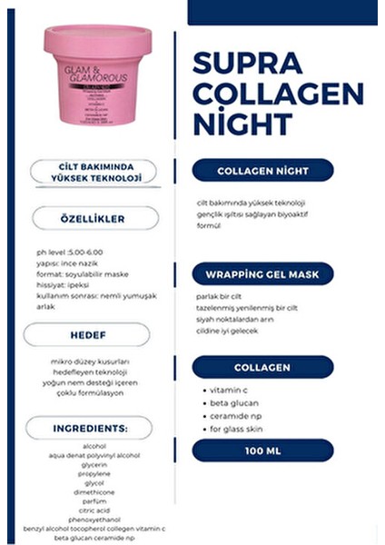 Collagene Gece Uyku Maskesi 100 ml