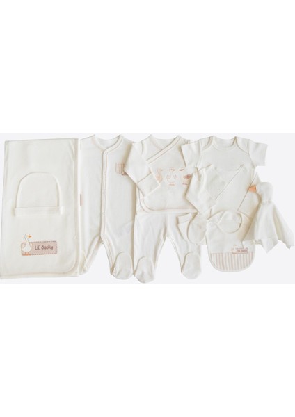 Organik Lil Ducky 10'lu Hastane Çıkış Seti Ekru fiyatları