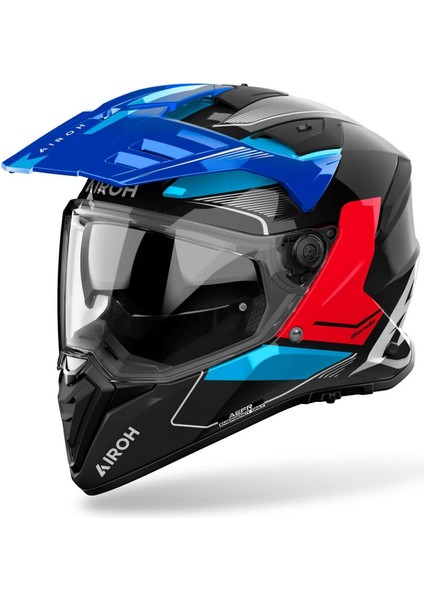Aıroh Bandıt Tune Blue Red Gloss Kask