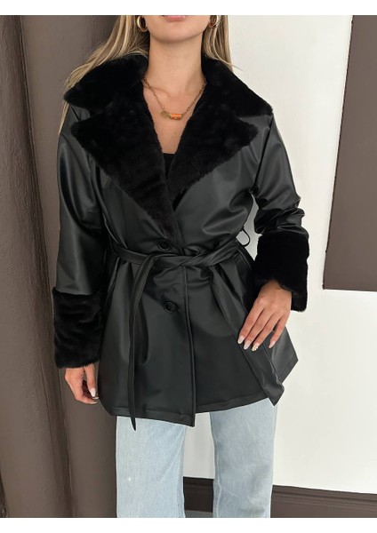 Kısa Kürklü Deri Trenç fiyatları