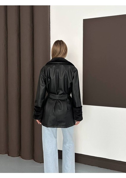 Kısa Kürklü Deri Trenç fırsatları