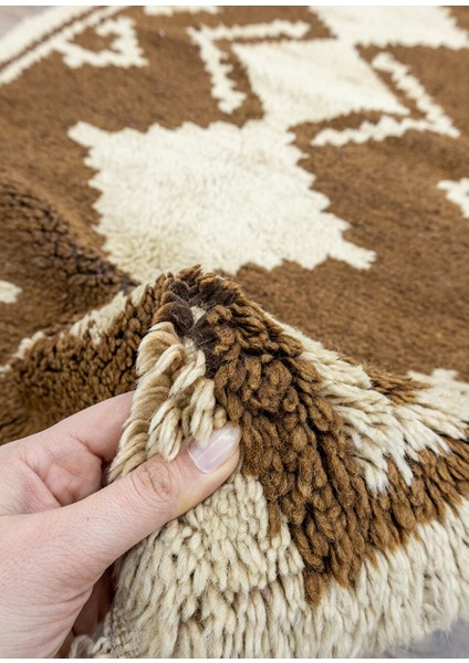 Defne El Dokuma Ilkel Desenli Vintage Yün Halı 81X157 cm fırsatları