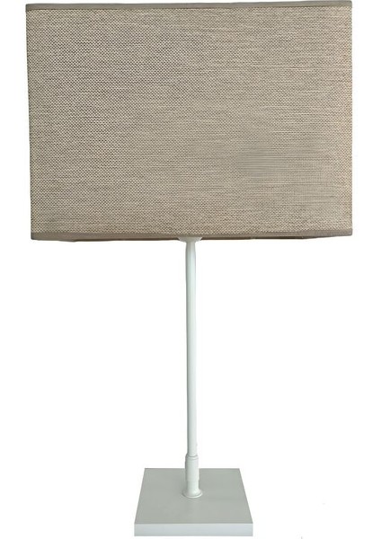 Cara Eskitme Beyaz Metal Abajur