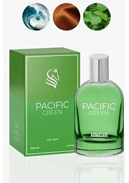 Pacific Green Edp Erkek Parfüm 100ML | Fresh Marina | Deniz Notaları, Deri, Paçuli