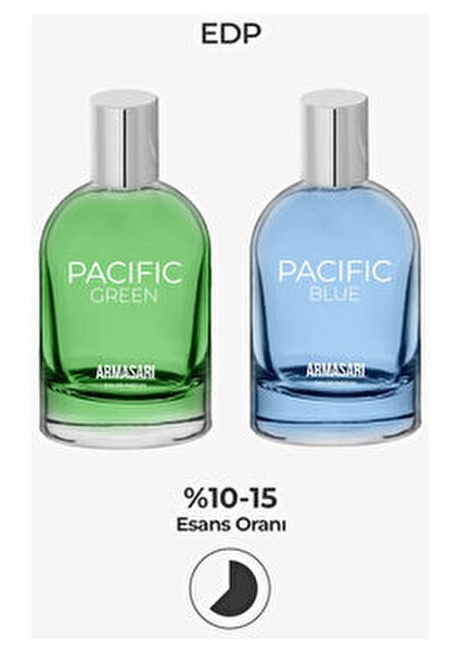 Pacific Green Edp Erkek Parfüm 100ML | Fresh Marina | Deniz Notaları, Deri, Paçuli indirimleri