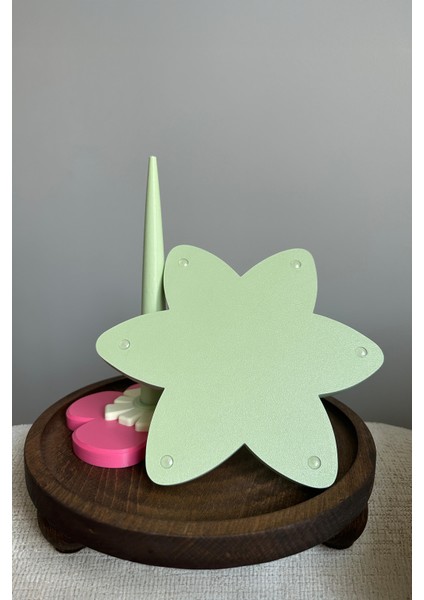 Çiçekli Ip Tutucu, Pembe Mor Yün Tutucu, 17CM Bioplastik Iplik Tutucu modelleri