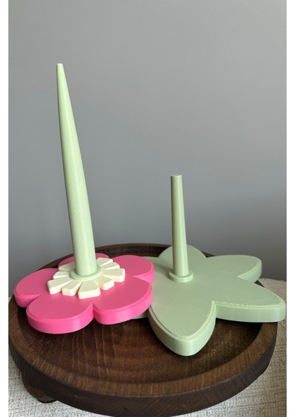 Çiçekli Ip Tutucu, Pembe Mor Yün Tutucu, 17CM Bioplastik Iplik Tutucu fırsatları