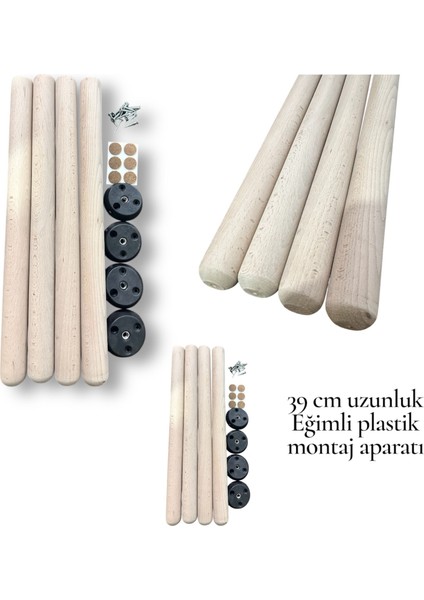 -Bohem Sehpa AYAK-39CM-EĞİMLİ Aparat-4 Adet