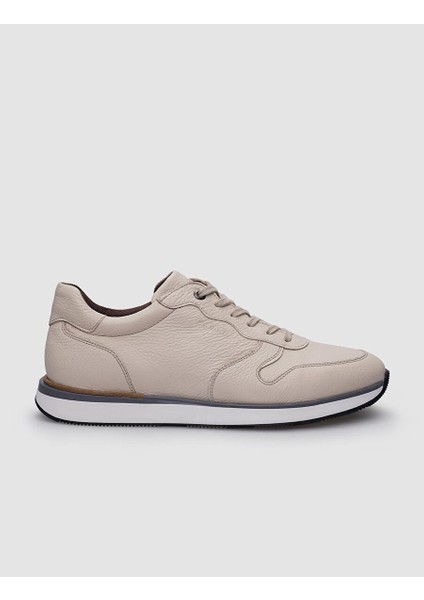 Bej Erkek Deri Sneaker 124194