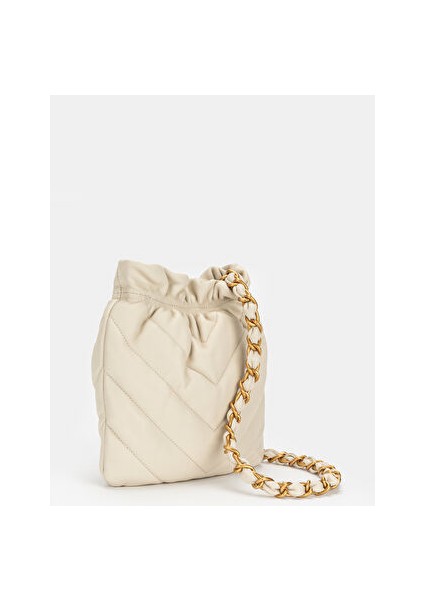 Bej Kadın Deri Omuz Çantası LILOUQUILTING11002 fiyatları