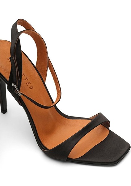 Siyah Kadın Saten Topuklu Ayakkabı JAB8897 / 2126 modelleri