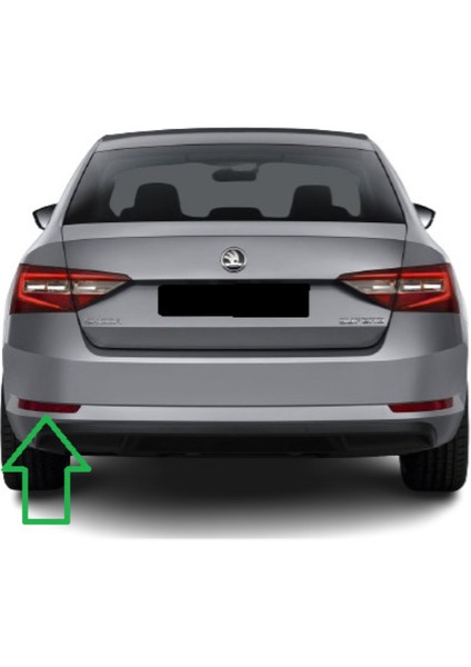 Skoda Superb 3 2015-2019 Arası Modeller Arka Tampon Sol Alt Reflektörü Kedi Gözü 3V5945105 modelleri