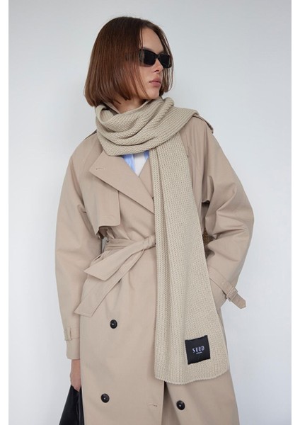 Bej Düz Örgülü Triko Atkı fırsatları