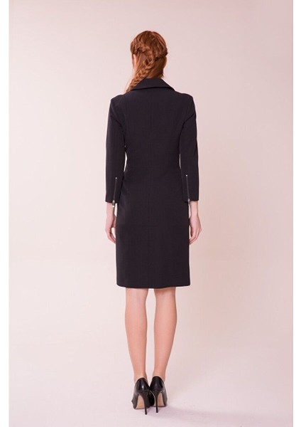 Fırfır Detaylı Siyah Elbise modelleri