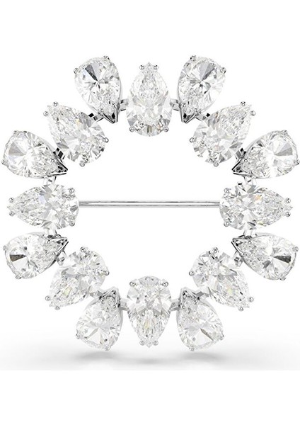 5714646 Swarovski Broş Matrıx:brooch Pear Whıte/rhs