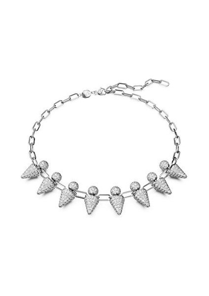 5653636 Swarovski Kolye Luna Necklace, Moon, White, Rhodium Plated