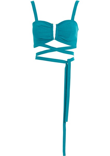 Belden Bağlanabilir Askılı Mavi Büstiyer