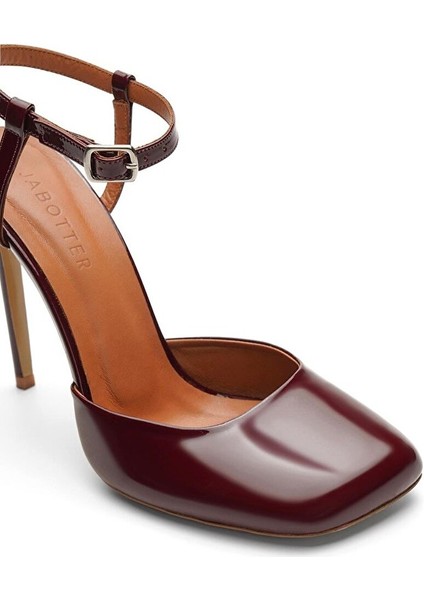 Bordo Kadın Rugan Topuklu Ayakkabı JAB4487 / 2097K modelleri